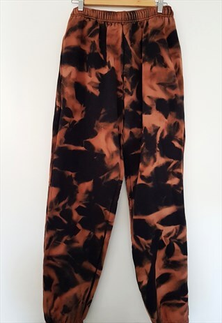 FLAME TIE DYE BLACK JOGGERS