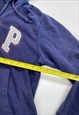 VINTAGE 90S GAP NAVY HEAVY COTTON EMBROIDERED HOODIE