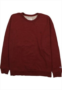 Vintage 90's Champion Sweatshirt Plain Crew Neck Burgundy