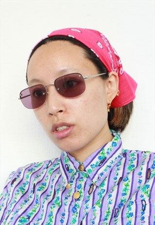 Y2K STYLE PURPLE OMBER LENS SUNGLASSES