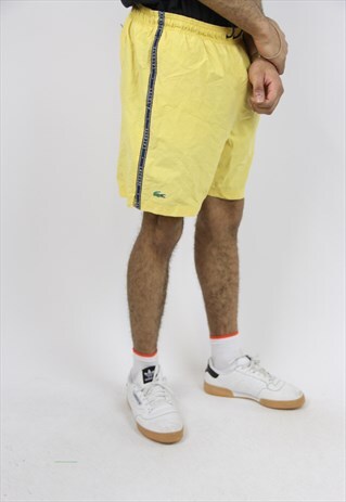 VINTAGE LACOSTE 90'S YELLOW SPORT SHORTS