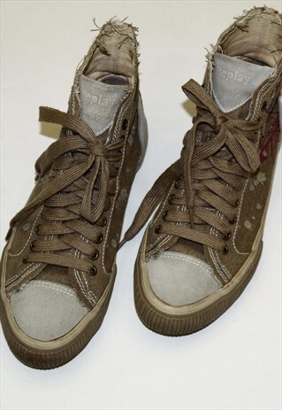 RARE VINTAGE REPLAY GRUNGE/PUNK STYLE HI-TOP SNEAKERS