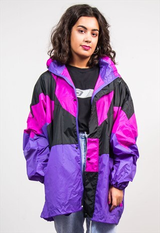 90'S VINTAGE COLOURBLOCK BRIGHT CAGOULE JACKET