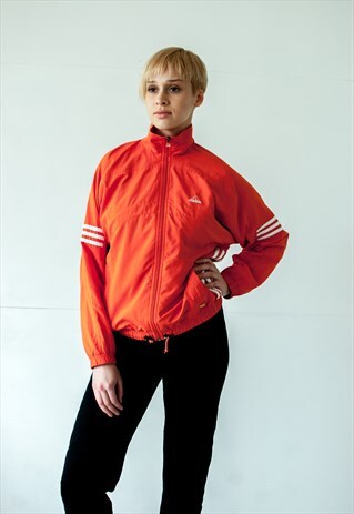VINTAGE RETRO ORANGE ADIDAS SPORTS JACKET