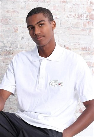 VINTAGE LACOSTE LOGO POLO WHITE