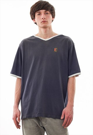 VINTAGE NIKE TENNIS COURT CHALLENGE TEE 90S GREY