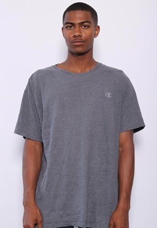 VINTAGE CHAMPION LOGO T-SHIRT GREY