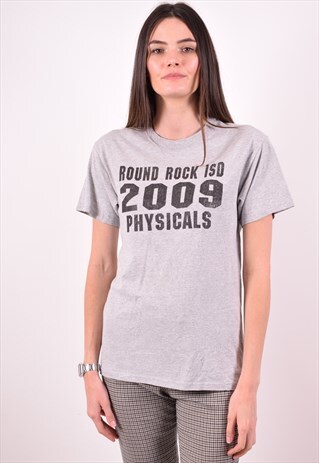 CHAMPION WOMENS VINTAGE T-SHIRT TOP SMALL GREY