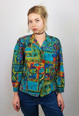 VINTAGE 80'S BLAZER BOLD PRINT
