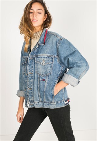 VINTAGE 80S TOMMY HILFIGER DENIM JACKET