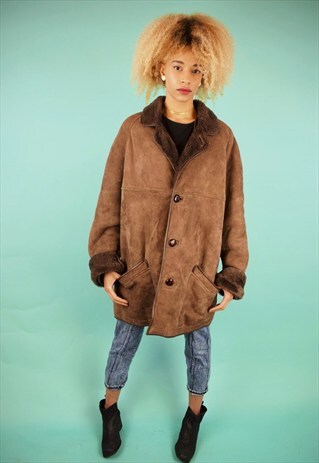 VINTAGE 90'S SHEARLING COAT