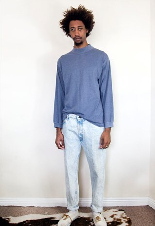 80S 90S CLASSIC HIGH RISE 550 USA MADE ACID WASH JEANS 36