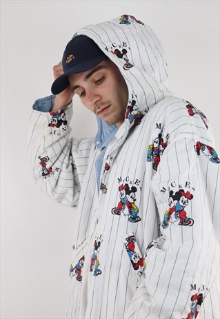 RARE VINTAGE DISNEY MICKEY MOUSE 90'S REVERSIBLE COTTON COAT