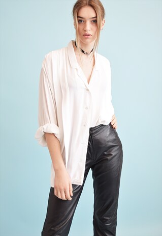 90'S RETRO NEUTRAL OVERSIZED MOMS SHIRT TOP