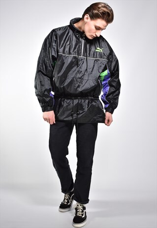 VINTAGE 90S PUMA WINDBREAKER PULLOVER JACKET