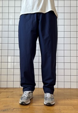 Vintage NIKE Pants Track Nylon Shell Trousers 90s Blue
