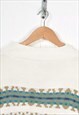 VINTAGE KNITTED JUMPER RETRO PATTERN LADIES LARGE