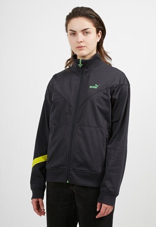 VINTAGE BLACK PUMA TRACK ZIP JACKET