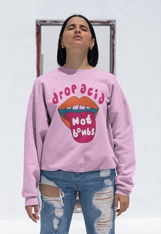 90S 80S VINTAGE INSPIRED GRUNGE ACID SWEAT, JUMPER GOLD
