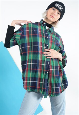 RALPH LAUREN SHIRT CHECKED IN GREEN.