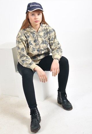VINTAGE HOODIE IN DRAGON PRINT