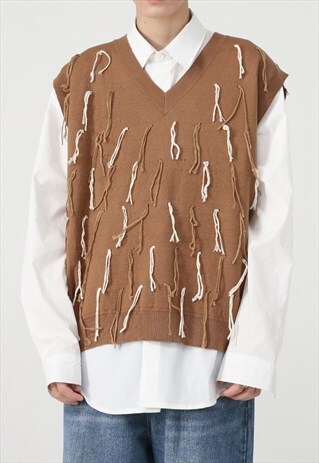 MEN'S premium fringed knitted vest A VOL.1