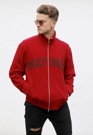 TOMMY HILFIGER LUST RED TRACK JACKET