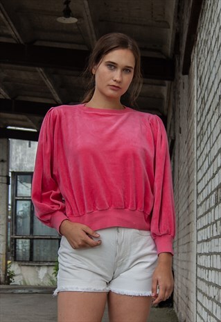 VINTAGE RETRO PINK SOFT COSY JUMPER