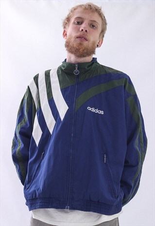 VINTAGE MENS ADIDAS LOGO WINDBREAKER SUIT TEAM SOCCER JACKET