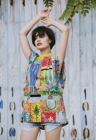 POP ART MULTI PRINTED COTTON TEE