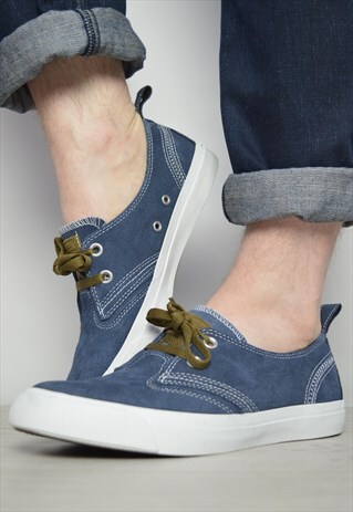VINTAGE 90S CONVERSE NAVY SUEDE OX SHOES GRUNGE PREPPY