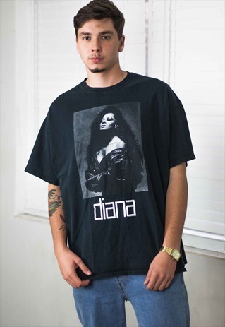 VINTAGE DIANA ROSS I'M COMING OUT BAND T-SHIRT 90S XXL 8.5