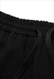 ZIP PANTS STRIPED STRAP BIG POCKETS CARGO JOGGERS IN GREY