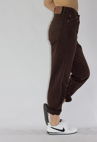 VINTAGE 90'S BROWN 501 LEVI'S BOYFRIEND JEANS