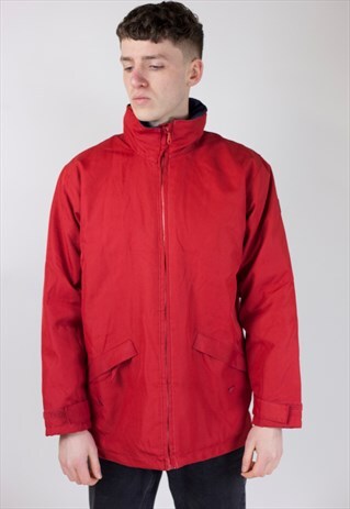 VINTAGE K-WAY RED LINED SPORTS JACKET