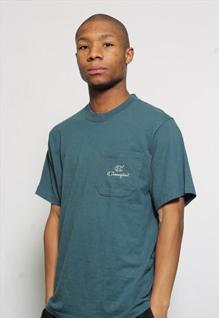 VINTAGE CHAMPION LOGO T-SHIRT GREEN