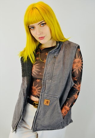 VINTAGE CARHARTT DISTRESSED DENIM GILET
