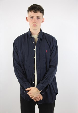 VINTAGE RALPH LAUREN NAVY SOFT SHIRT
