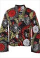 Vintage Floral Pattern Smocked Jacket - S