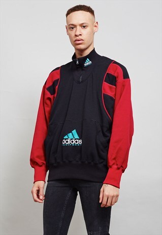 VINTAGE MULTI COLOURED ADIDAS EQUIPMENT ZIP UP SWEATER