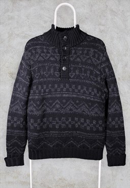 Vintage Calvin Klein Patterned Knit Jumper Wool Fairisle
