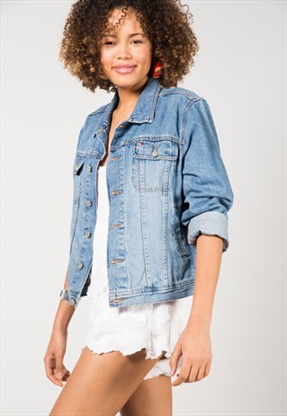 VINTAGE 80'S TOMMY HILFIGER DENIM JACKET / S1227