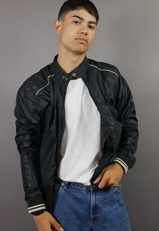 BLACK FRED PERRY BOMBER JACKET