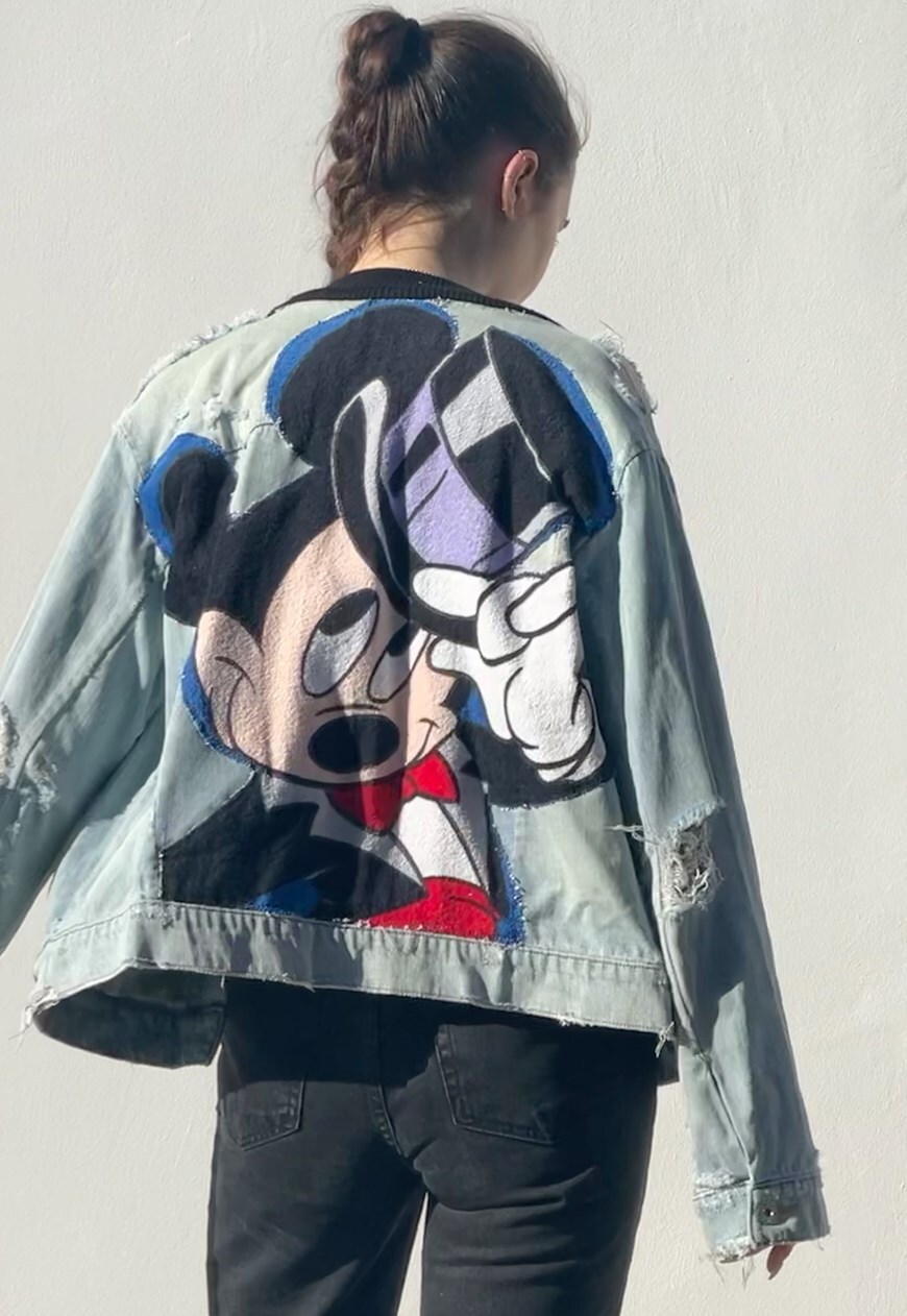 Mickey mouse store jeans jacket