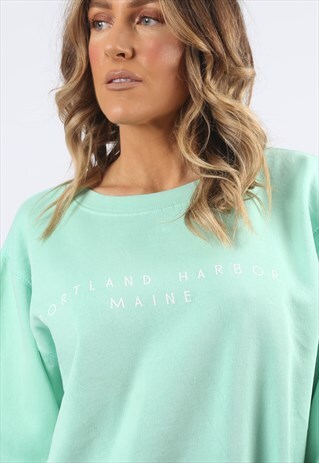 SWEATSHIRT JUMPER OVERSIZED HARBOR LOGO PRINT 14 - 16 (HHCF)