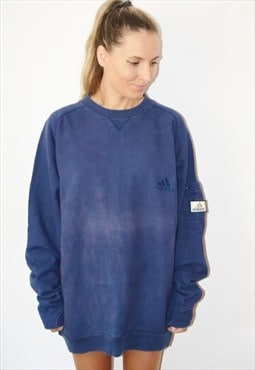 Vintage 90s ADIDAS Embroidered Logo Tye Dye Sweatshirt