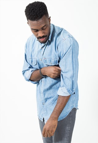 VINTAGE 80S ORIGINAL LEVI'S DENIM SHIRT / S5488