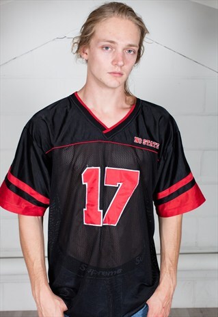VINTAGE ACE NC STATE 17 BLACK UNISEX JERSEY