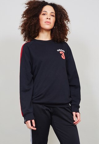 VINTAGE 90'S BLACK OVERSIZED ADIDAS SWEATER