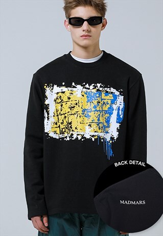 SPRINKLE PAINTING LONG SLEEVE_BLACK